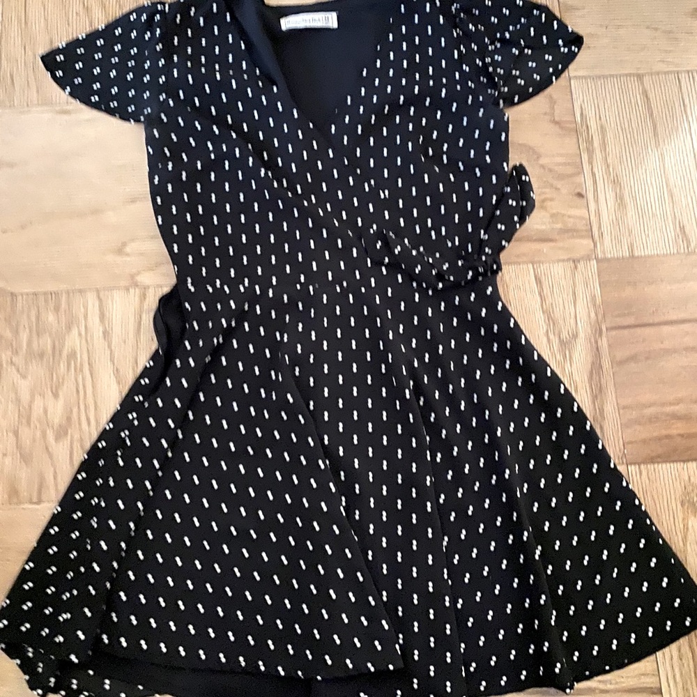 Black and white polka dot dress